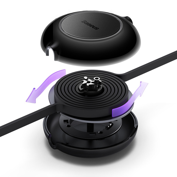 Baseus Bright Mirror 2 retractable cable 3in1 cable USB Type A - micro USB + Lightning + USB Type C 66W 1.1m black (CAMJ010101)