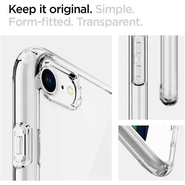 Spigen Ultra Hybrid-Hülle für iPhone 7 / 8 / SE 2020 / SE 2022 – transparent