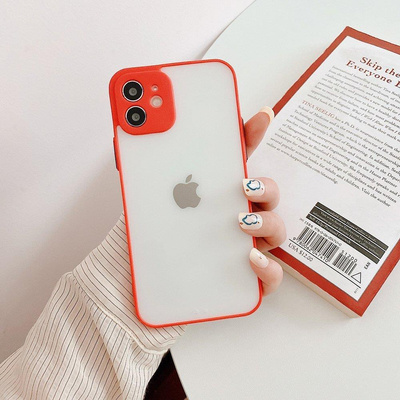 Milky Case Flexible, durchscheinende Silikonhülle für Samsung Galaxy A72 4G Rot