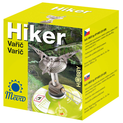 Der leichteste Touristenkocher für Gaskartuschen (Ventil oder Gewinde) HIKER 70 Gramm 2,4 kW