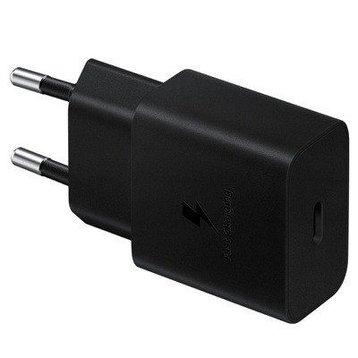 Samsung EP-T1510XBEGEU 15W PD USB-C AFC Wandladegerät mit USB-C Kabel - Schwarz