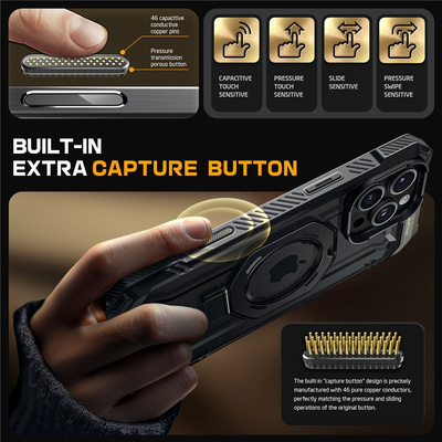 Supcase UB Grip Mag Hülle mit MagSafe für iPhone 16 Pro Max – schwarz