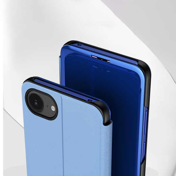 Clear View Case for iPhone 16e Flip Cover - Blue