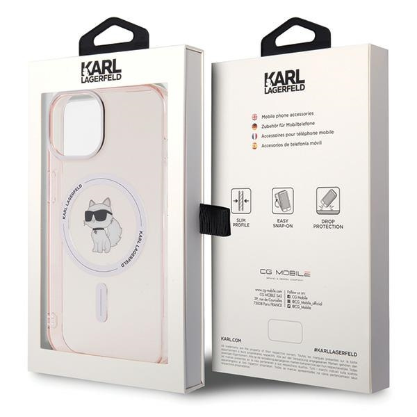 Karl Lagerfeld IML Choupette MagSafe Hülle für iPhone 15 – Rosa