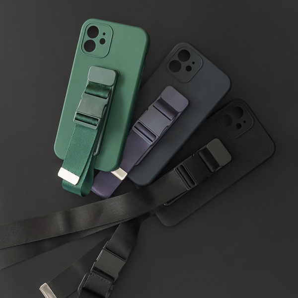 Rope case gel case with a chain lanyard bag lanyard iPhone 11 Pro Max navy blue
