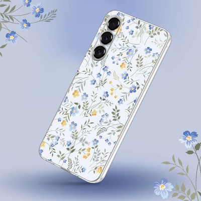 Etui Tech-Protect FlexAir na Samsung Galaxy S25 Ultra - stokrotki z liśćmi
