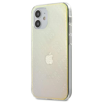 Guess, GUHCP12S3D4GIRBL iPhone 12 mini 5,4&quot; Hardcase irisierend/opal 4G 3D-Musterkollektion