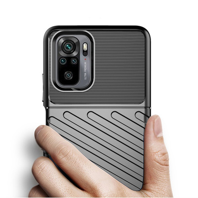 Thunder Case elastyczne pancerne etui pokrowiec Xiaomi Redmi 10 czarny