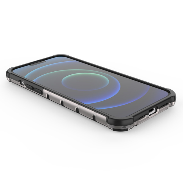 Honeycomb Case armor cover with TPU Bumper for iPhone 13 Pro Max black