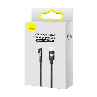 Baseus CAVP000201 angled Lightning - USB-C cable 20W 480Mb/s 1m - black