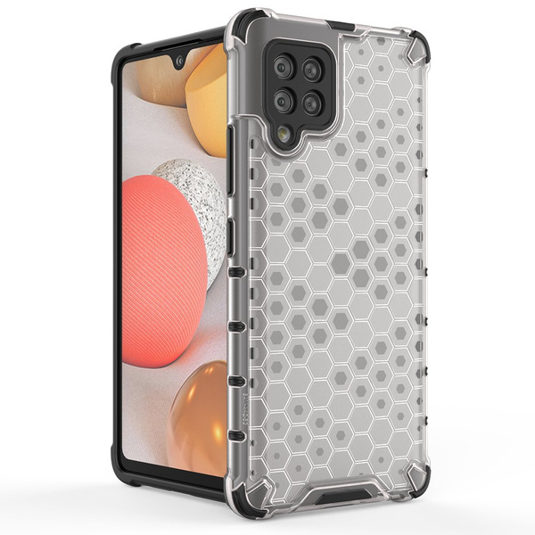 Honeycomb Handyhülle Schutzhülle mit TPU Rahmen für Samsung Galaxy A42 5G grün