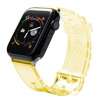 Silikonband Armband Armband Armband Armband Licht Für Apple Watch 42 / 44mm - Gelb