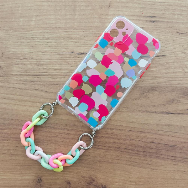 Color Chain Case Gel flexible elastische Hülle mit Kettenanhänger für Samsung Galaxy A32 5G mehrfarbig (2)