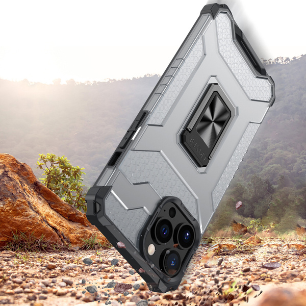 Crystal Ring Case Kickstand Tough Rugged Cover for iPhone 13 Pro Max black