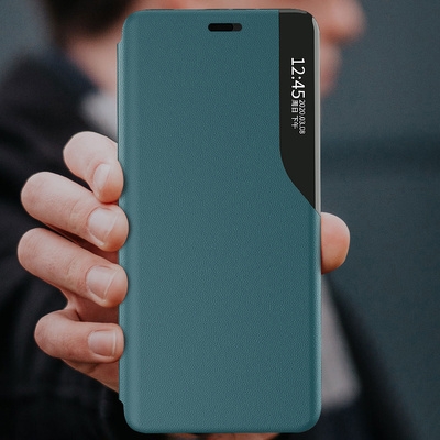 Eco Leather View Case booktype case schutzhülle aufklappbare hülle iPhone 13 mini blau